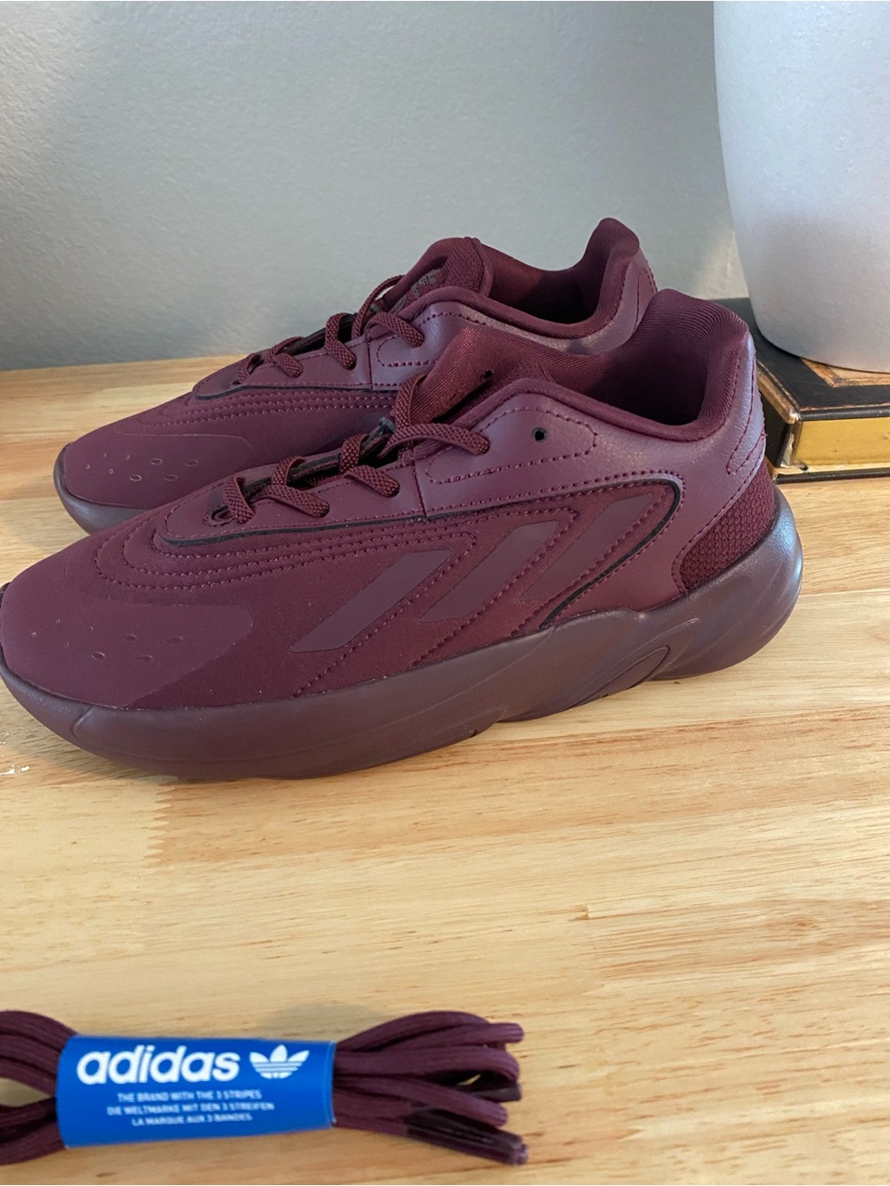 adidas Burgundy Low-Top Athletic Sneakers